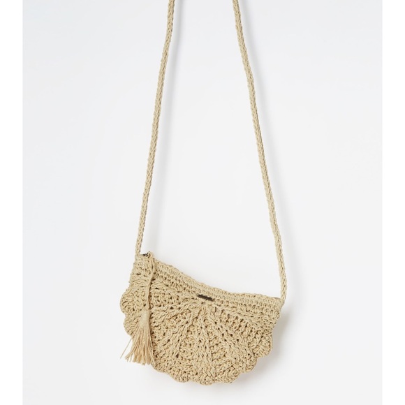 💛 Billabong Straw Crossbody Shoulder Bag - Picture 2 of 5